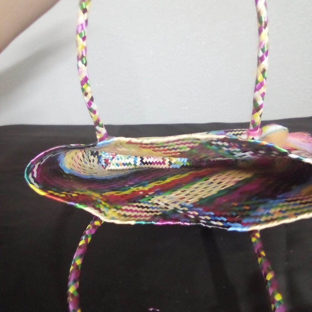 Multicolor Woven Tote Bag ( Bag B ) - Picture 4 of 4